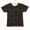 Abstract Black Burger All Over T-Shirt