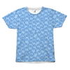 Abstract Blue Penguin All Over T-Shirt