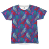 Abstract Parrot Blue All Over T-Shirt