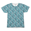 Ornament Abstract Teal All Over T-Shirt
